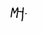 Indiscernible: monogram (Read as: MH)
