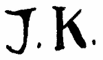Indiscernible: monogram (Read as: JK)