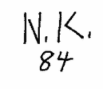 Indiscernible: monogram (Read as: NK)
