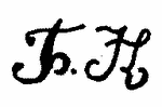 Indiscernible: monogram, cyrillic (Read as: BH, JBH, JH)