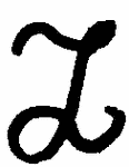 Indiscernible: monogram (Read as: L)
