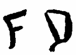 Indiscernible: monogram (Read as: FD)