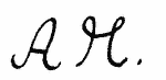Indiscernible: monogram (Read as: AM, AH)