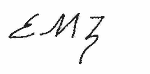 Indiscernible: monogram (Read as: EMZ)