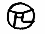 Indiscernible: monogram, symbol or oriental (Read as: THL)