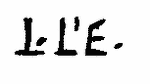 Indiscernible: monogram (Read as: LLE)