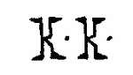 Indiscernible: monogram (Read as: KK)