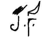 Indiscernible: monogram (Read as: JF, JR)