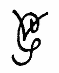 Indiscernible: monogram, symbol or oriental (Read as: VG, GV, G)