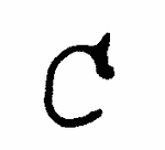 Indiscernible: monogram (Read as: C)