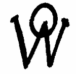 Indiscernible: monogram (Read as: OW, WO)
