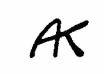 Indiscernible: monogram (Read as: AK)