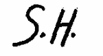 Indiscernible: monogram (Read as: SH, S. H., S.H.)