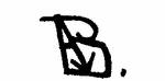 Indiscernible: monogram (Read as: B, AB, BA)