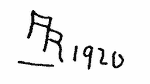 Indiscernible: monogram (Read as: PR, RR)