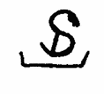 Indiscernible: monogram, symbol or oriental (Read as: SD, DS, S)