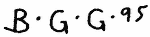 Indiscernible: monogram (Read as: BGG)