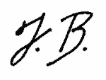 Indiscernible: monogram (Read as: JB, FB)