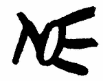 Indiscernible: monogram, symbol or oriental (Read as: NOE, NE)