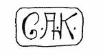 Indiscernible: monogram (Read as: GAK)