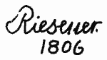 Indiscernible: alternative name or excluded surname, old master (Read as: RIESENER)
