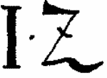 Indiscernible: monogram (Read as: IZ)
