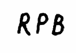 Indiscernible: monogram (Read as: RPB)