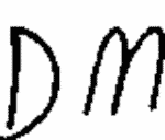 Indiscernible: monogram (Read as: DM)