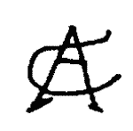 Indiscernible: monogram (Read as: AC, CA)