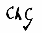 Indiscernible: monogram (Read as: CHG)