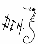 Indiscernible: monogram (Read as: DEN)