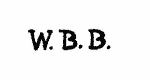 Indiscernible: monogram (Read as: WBB)
