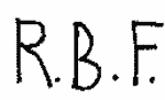 Indiscernible: monogram (Read as: RBF)