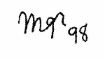 Indiscernible: monogram, illegible (Read as: MR, MQR, MGR, MG)