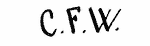 Indiscernible: monogram (Read as: CFW)