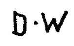Indiscernible: monogram (Read as: DW)
