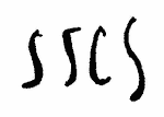 Indiscernible: monogram (Read as: JJCS, SSCS)