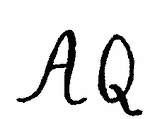 Indiscernible: monogram (Read as: AQ)