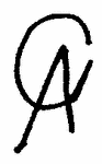 Indiscernible: monogram (Read as: CA, AC)