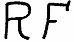 Indiscernible: monogram (Read as: RF)