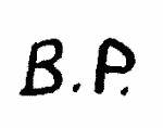 Indiscernible: monogram (Read as: BP)