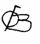 Indiscernible: monogram, symbol or oriental (Read as: OFB, FOB, BOF)