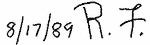 Indiscernible: monogram (Read as: RF)