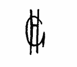 Indiscernible: monogram, symbol or oriental (Read as: HG, GH, HC, CH)