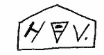 Indiscernible: monogram, symbol or oriental (Read as: HV)